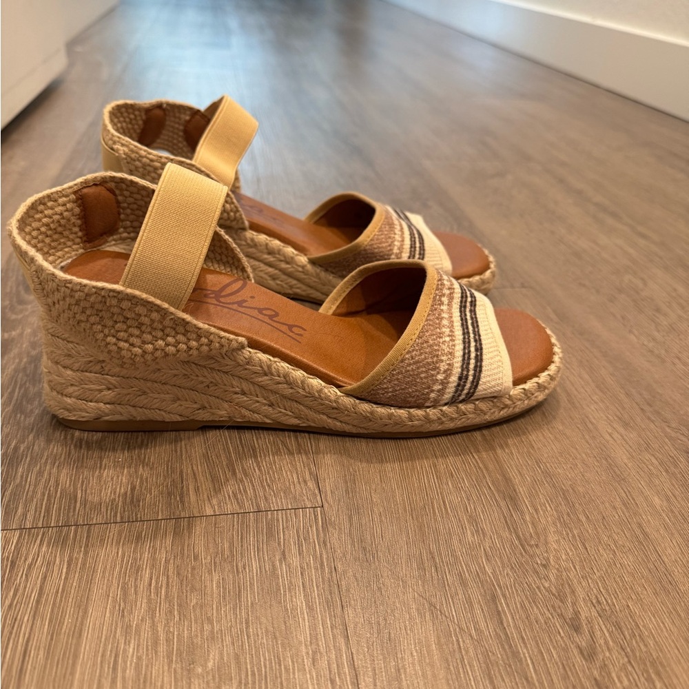 Woven Espadrille Wedge Sandals